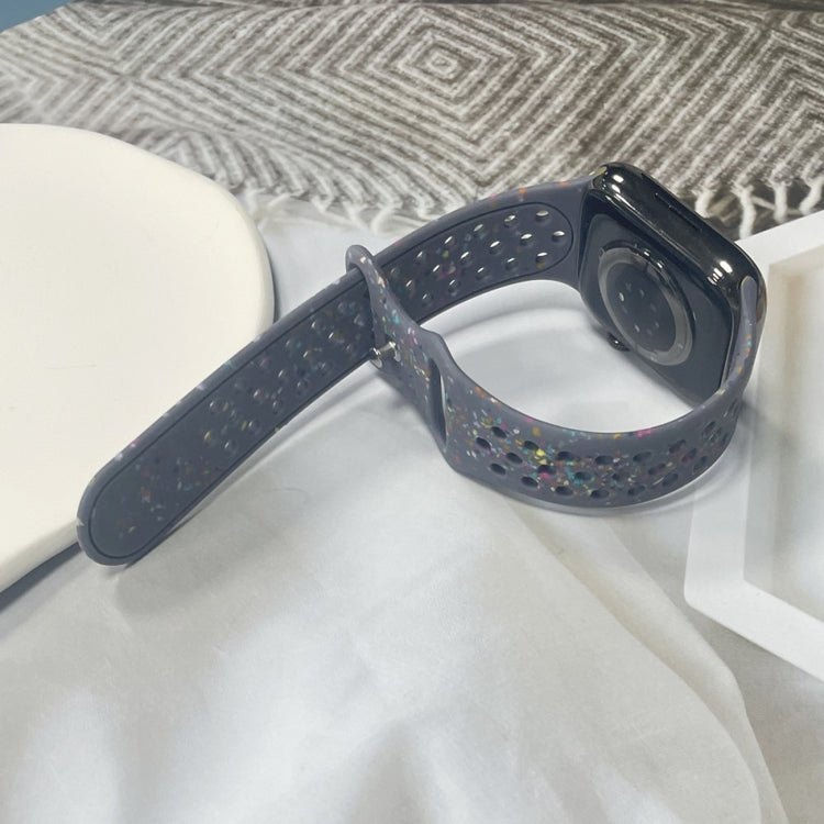 Mega Slidstærk Silikone Universal Rem passer til Apple Smartwatch - Blå#serie_1