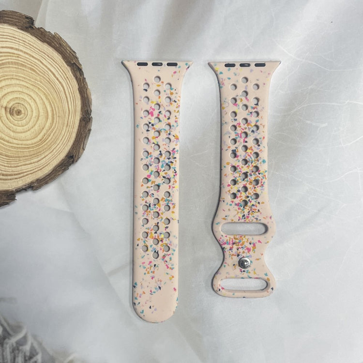 Mega Slidstærk Silikone Universal Rem passer til Apple Smartwatch - Pink#serie_2