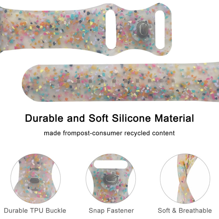 Sejt Silikone Universal Rem passer til Apple Smartwatch - Gennemsigtig#serie_5