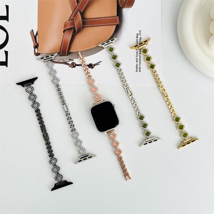 Vildt Fantastisk Rhinsten Universal Rem passer til Apple Smartwatch - Pink#serie_3