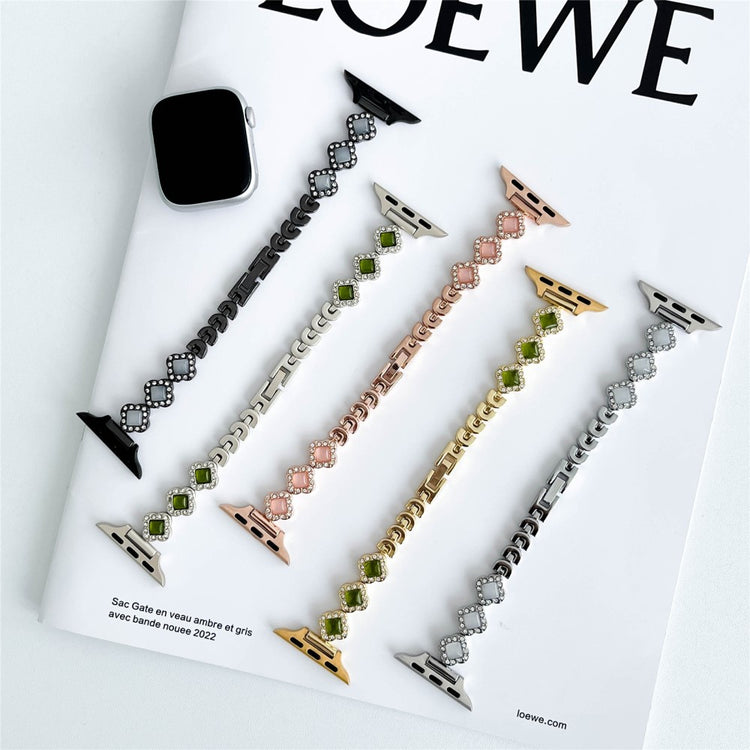 Vildt Fantastisk Rhinsten Universal Rem passer til Apple Smartwatch - Pink#serie_3