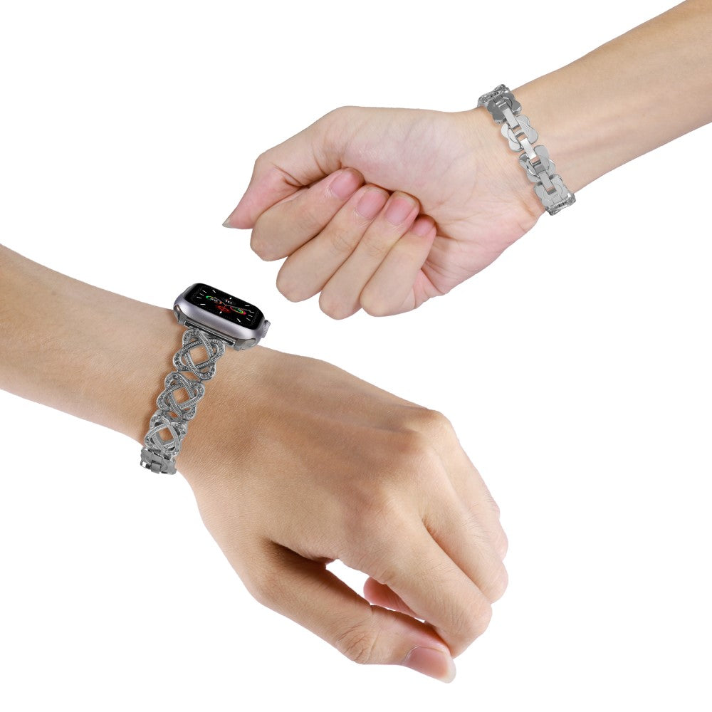 Apple Watch 49mm / 45mm / 44mm / 42mm Watch Band Jewelry Metal Strap - Silver#serie_5