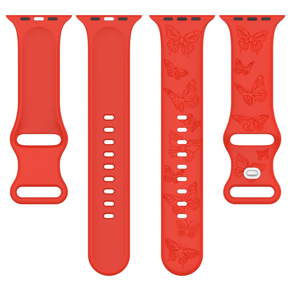 Rigtigt Fed Silikone Universal Rem passer til Apple Smartwatch - Brun#serie_8