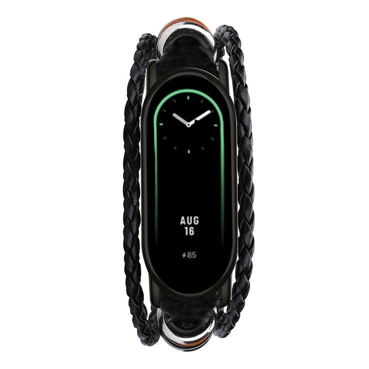 Xiaomi Smart Band 8 / Band 8 NFC Watch Bands DIY Style Beaded Retro Strap with Connector - Black#serie_1