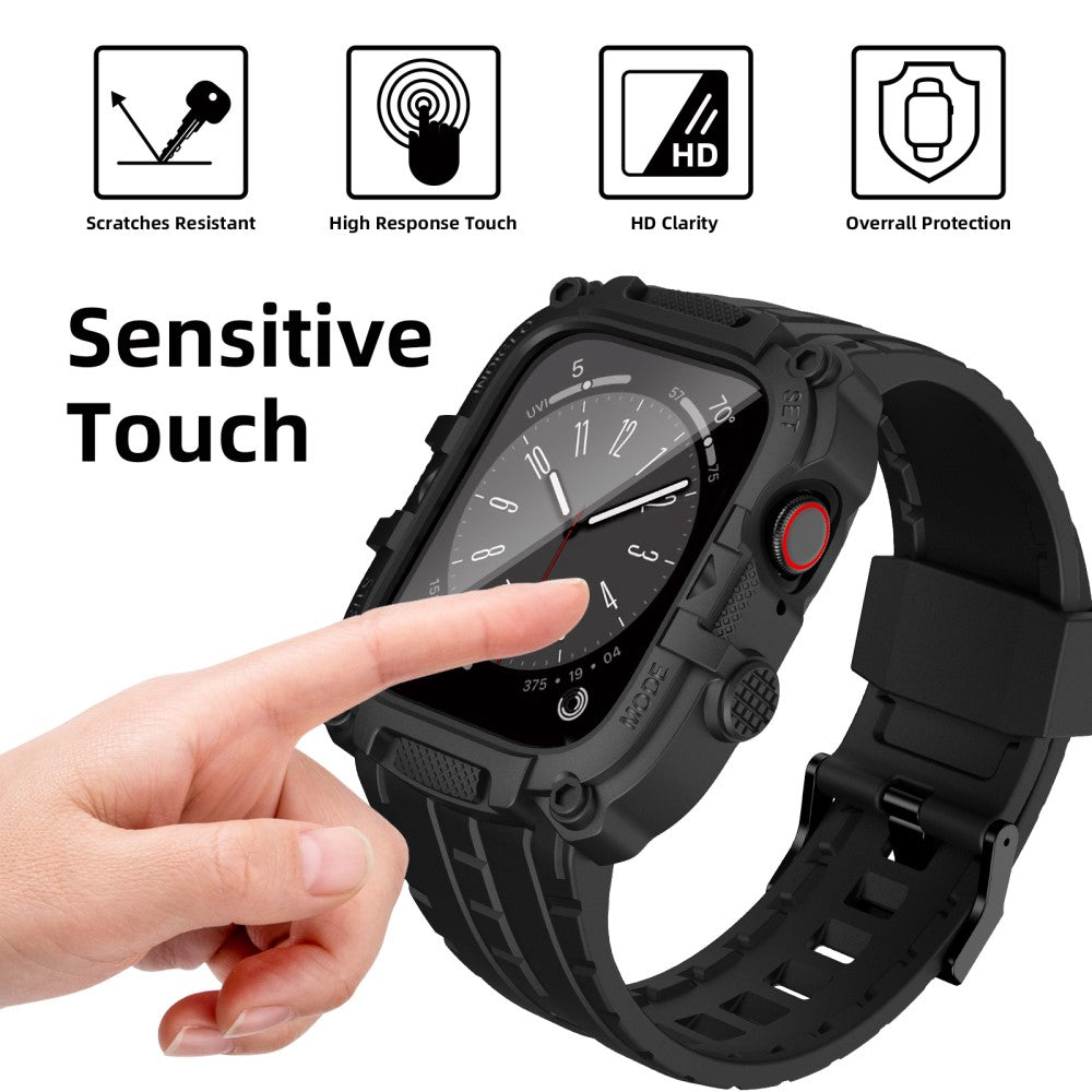 Mega Kønt Silikone Universal Rem passer til Apple Smartwatch - Sort#serie_2