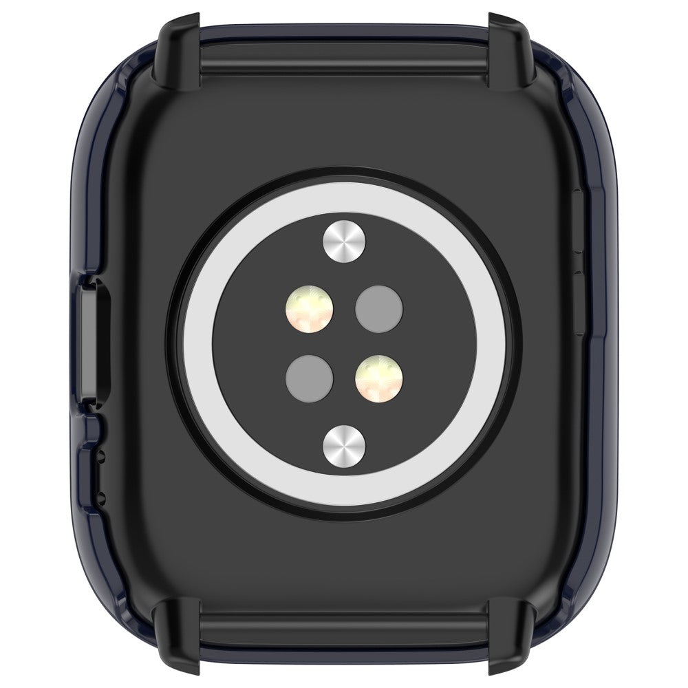 Rigtigt Godt Cover med Skærmbeskytter i Silikone og Glas passer til Amazfit Active - Blå#serie_2
