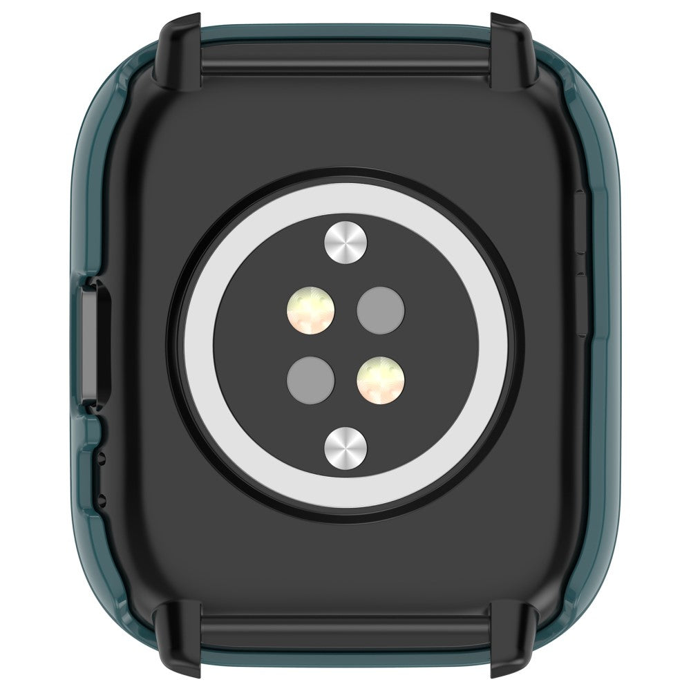 Rigtigt Godt Cover med Skærmbeskytter i Silikone og Glas passer til Amazfit Active - Grøn#serie_3
