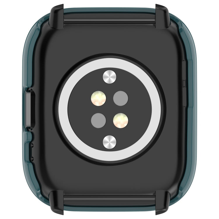 Rigtigt Godt Cover med Skærmbeskytter i Silikone og Glas passer til Amazfit Active - Grøn#serie_3