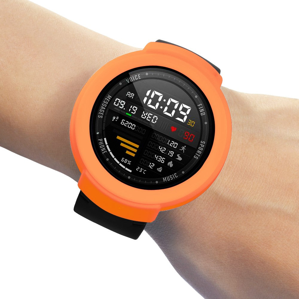 Huami Amazfit Verge / Verge Lite Silicone Bumper Frame Hollowed Protective Cover - Orange#serie_3