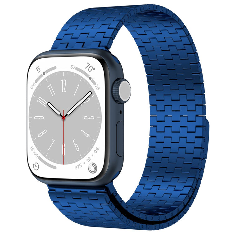 Rigtigt Elegant Metal Universal Rem passer til Apple Smartwatch - Blå#serie_3
