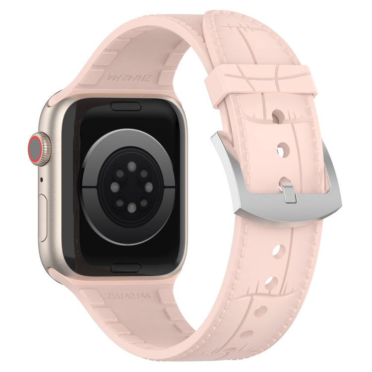 Meget Smuk Metal Og Silikone Universal Rem passer til Apple Smartwatch - Pink#serie_4