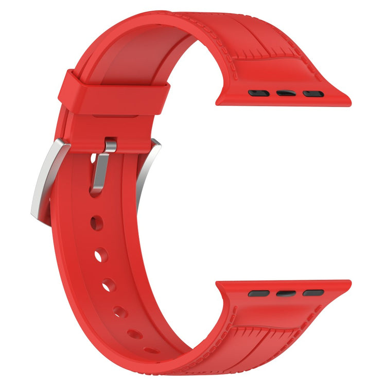 Meget Smuk Metal Og Silikone Universal Rem passer til Apple Smartwatch - Rød#serie_6