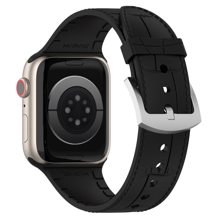 Meget Smuk Metal Og Silikone Universal Rem passer til Apple Smartwatch - Sort#serie_7