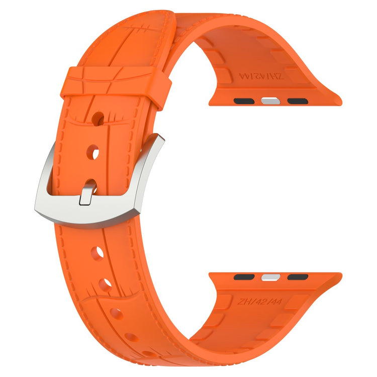 Meget Smuk Metal Og Silikone Universal Rem passer til Apple Smartwatch - Orange#serie_8