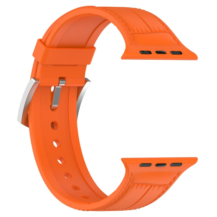 Meget Smuk Metal Og Silikone Universal Rem passer til Apple Smartwatch - Orange#serie_8