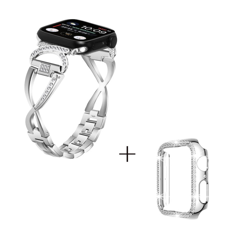 Metal Cover passer til Apple Watch Series 8 (45mm) / Apple Watch Series 7 45mm - Sølv#serie_3