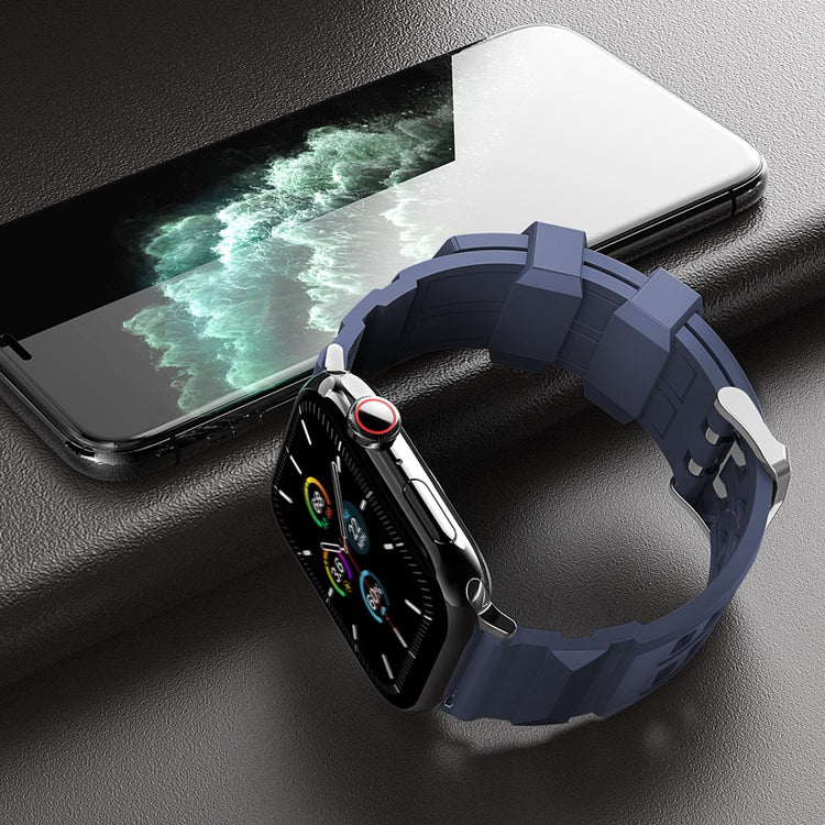 Rigtigt Smuk Silikone Universal Rem passer til Apple Smartwatch - Blå#serie_1