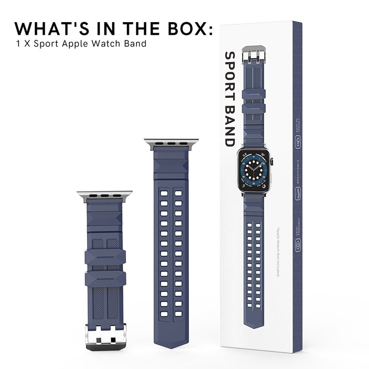 Rigtigt Smuk Silikone Universal Rem passer til Apple Smartwatch - Blå#serie_1