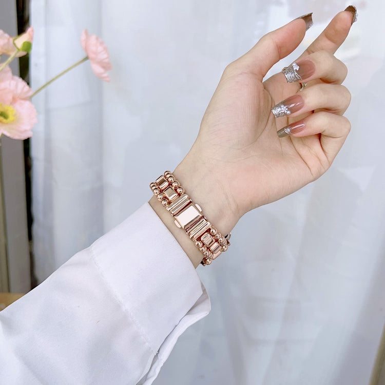 Vildt Slidstærk Metal Universal Rem passer til Apple Smartwatch - Pink#serie_3