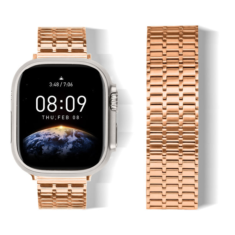 Vildt Fed Metal Universal Rem passer til Apple Smartwatch - Pink#serie_2