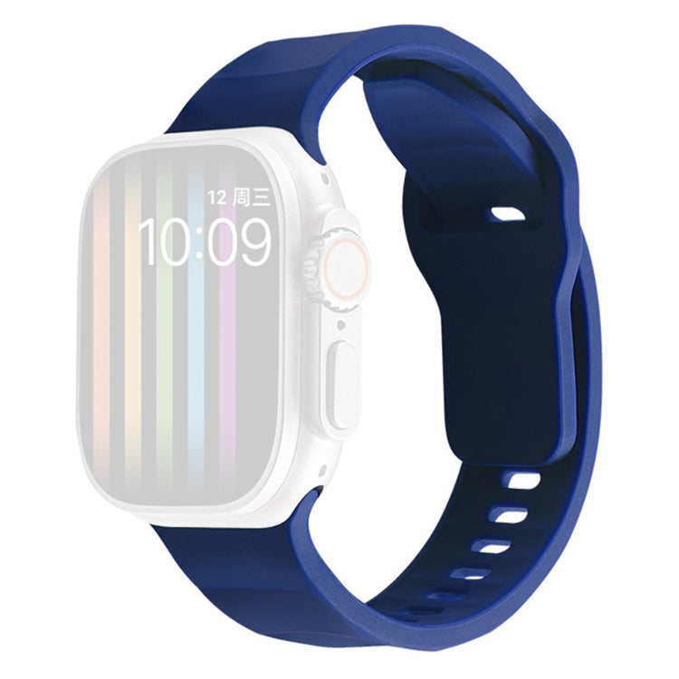 Apple Watch Series 9 45mm / Ultra 2 wavy style silicone strap - Midnight Blue#serie_11