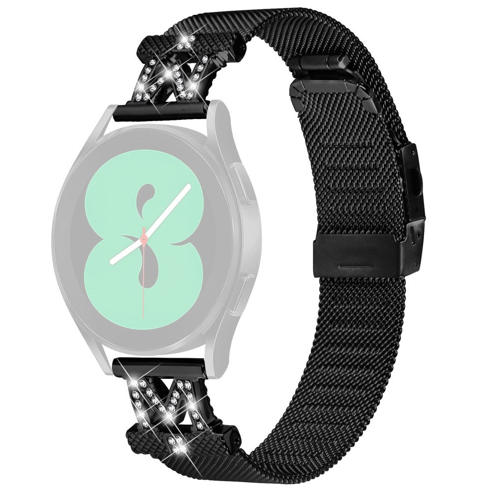 20mm Samsung Galaxy Watch 5 / 4 M-shape stainless steel strap with buckle - Black#serie_1