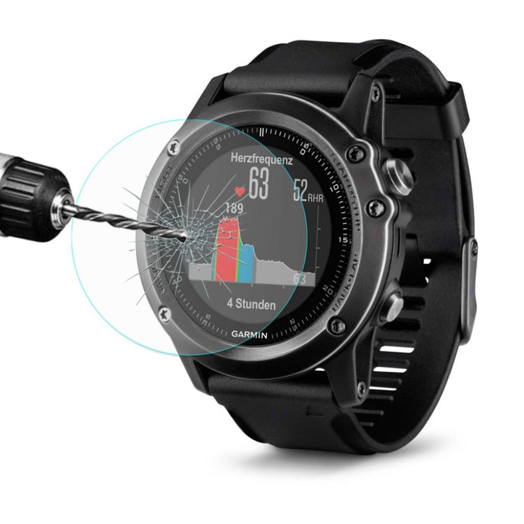 Garmin Fenix 3 Hærdet Glas Skærmbeskytter - Gennemsigtig#serie_2