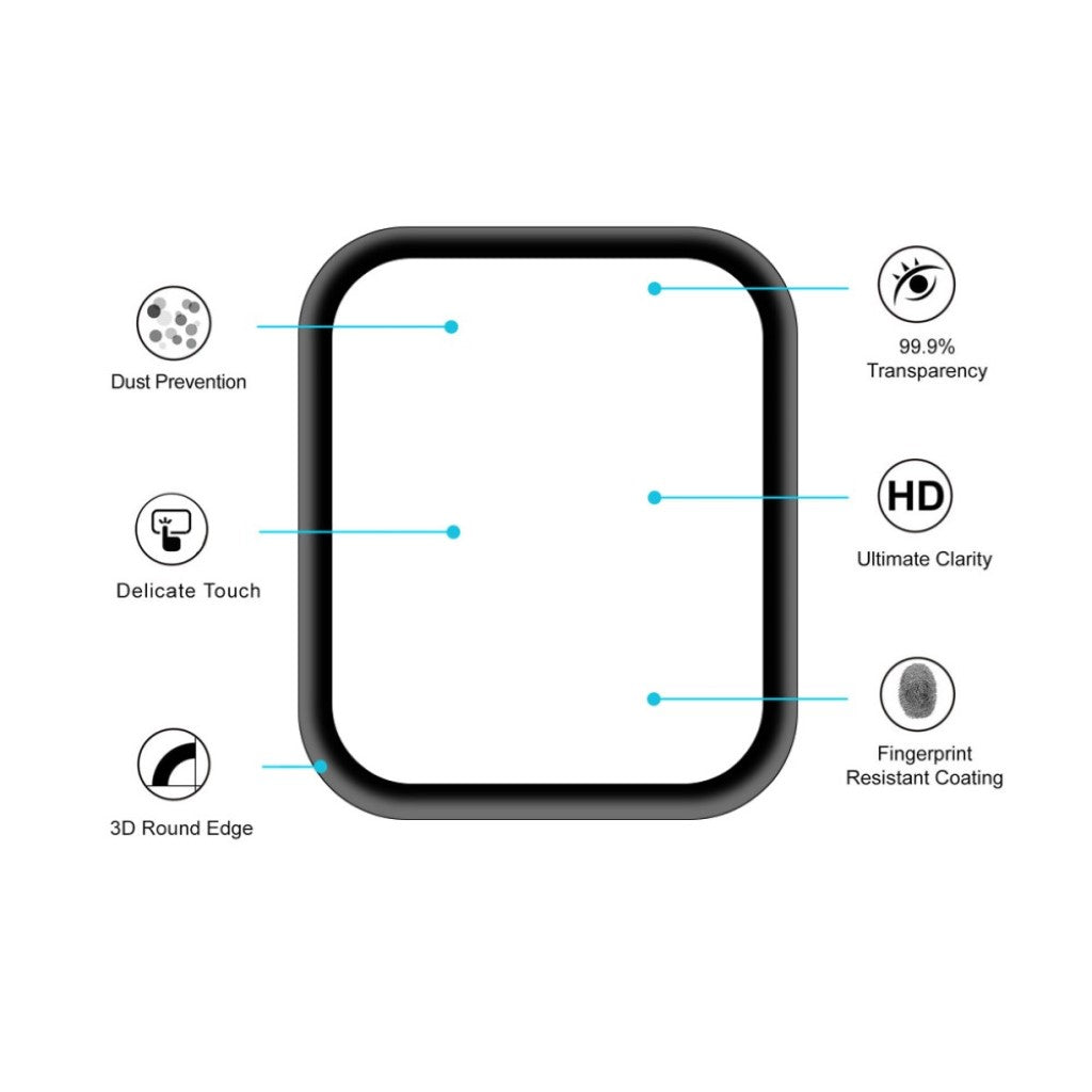Apple Watch Series 4 40mm / Apple Watch 40mm Hærdet Glas Skærmbeskytter - Gennemsigtig#serie_211