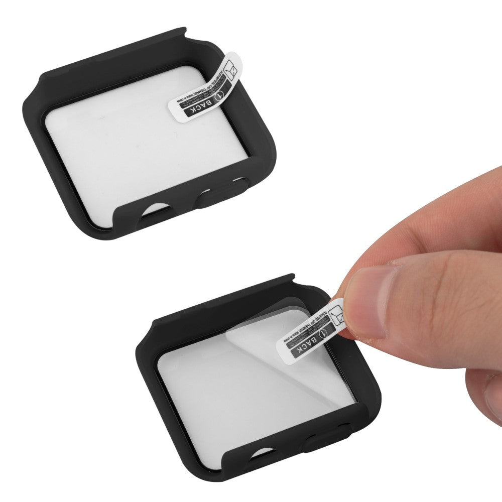 Meget Godt Universal Apple Cover med Skærmbeskytter i Plastik og Hærdet Glas - Sort#serie_1