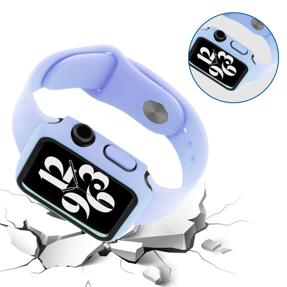 Meget Godt Universal Apple Cover med Skærmbeskytter i Plastik og Hærdet Glas - Lilla#serie_10