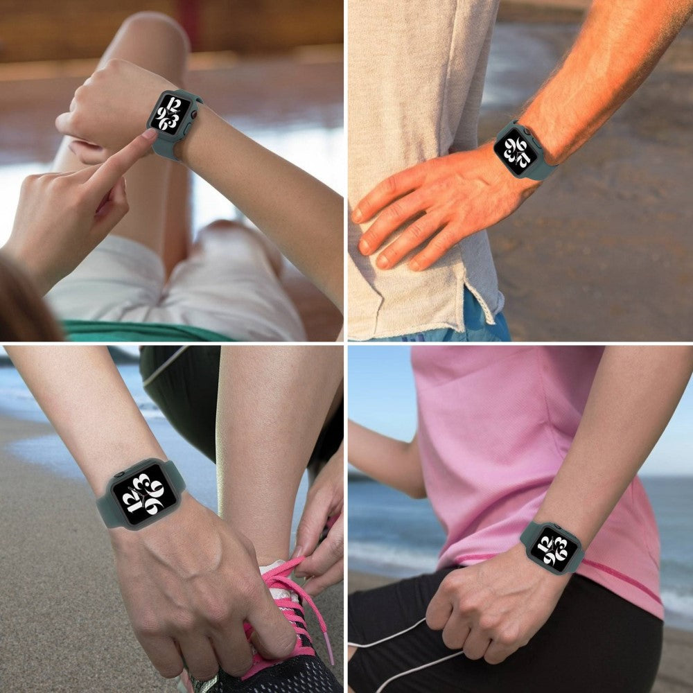 Meget Godt Universal Apple Cover med Skærmbeskytter i Plastik og Hærdet Glas - Grøn#serie_2