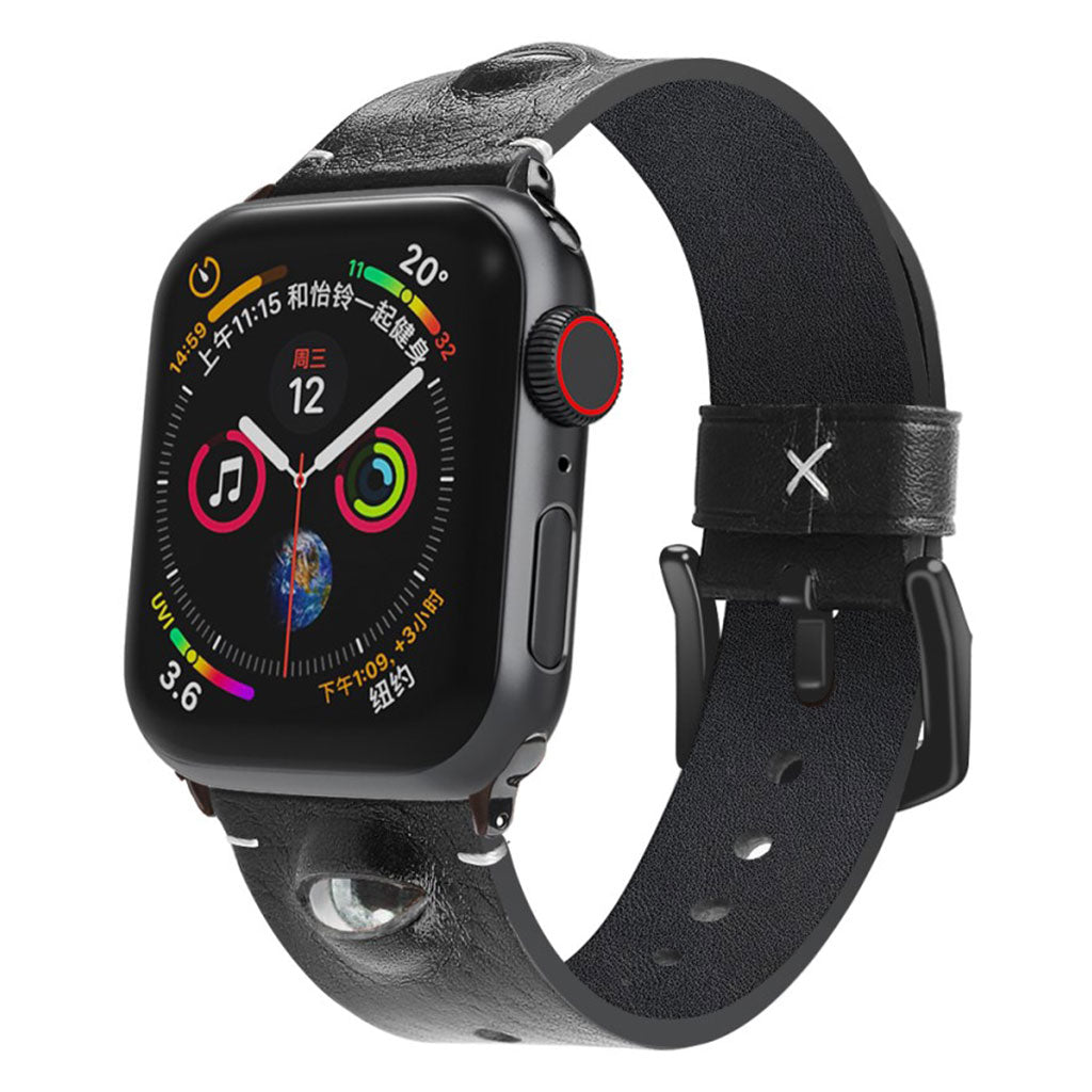 Rigtigt fantastisk Universal Apple Ægte læder Rem - Sort#serie_1