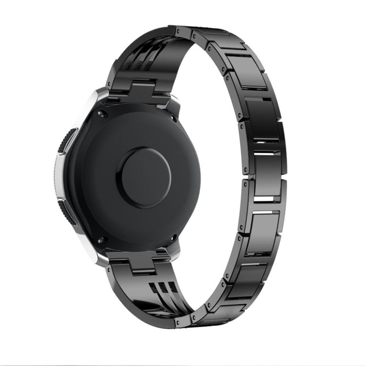 Samsung Gear S3 / Samsung Galaxy Watch (42mm) Metal og Rhinsten Rem - Sort#serie_1