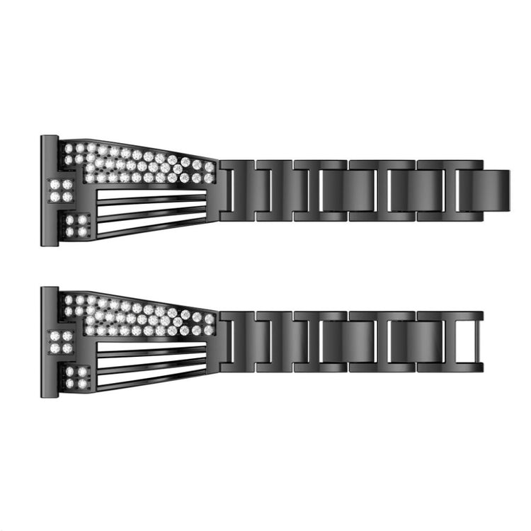 Samsung Gear S3 / Samsung Galaxy Watch (42mm) Metal og Rhinsten Rem - Sort#serie_1