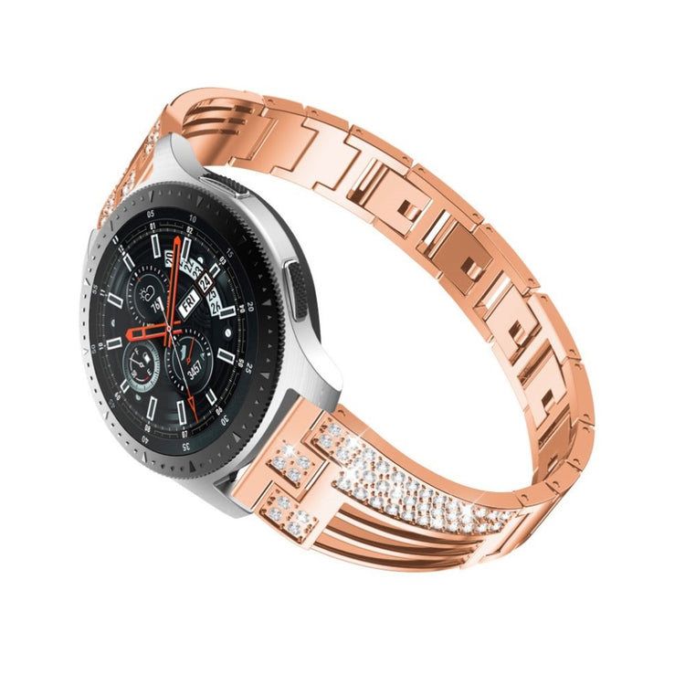 Samsung Gear S3 / Samsung Galaxy Watch (42mm) Metal og Rhinsten Rem - Guld#serie_4