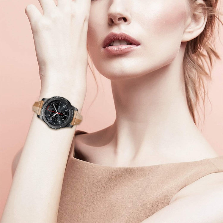 Samsung Gear S3 Frontier / Samsung Gear S3 Ægte læder Rem - Brun#serie_5