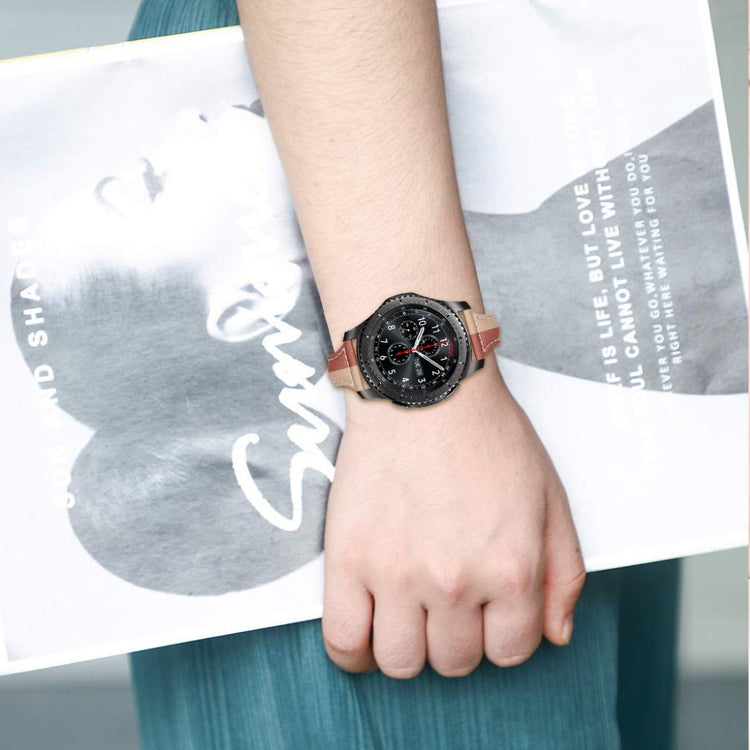 Samsung Gear S3 Frontier / Samsung Gear S3 Ægte læder Rem - Brun#serie_6