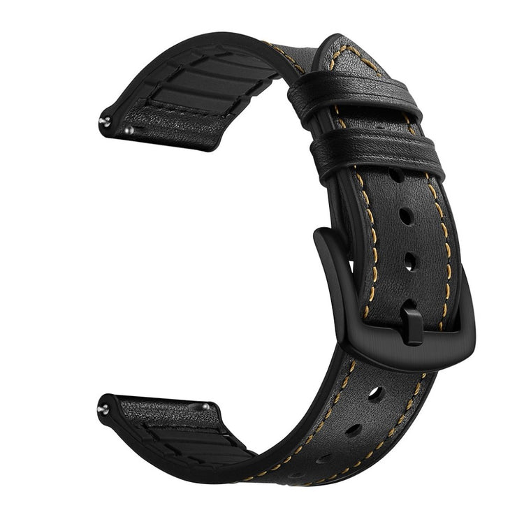 Samsung Gear S3 / Samsung Gear S3 Frontier Ægte læder Rem - Sort#serie_4