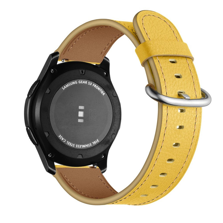 Samsung Gear S3 / Samsung Gear S3 Frontier Ægte læder Rem - Gul#serie_2
