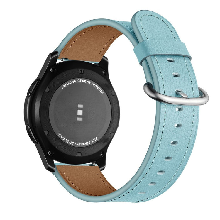 Samsung Gear S3 / Samsung Gear S3 Frontier Ægte læder Rem - Blå#serie_3