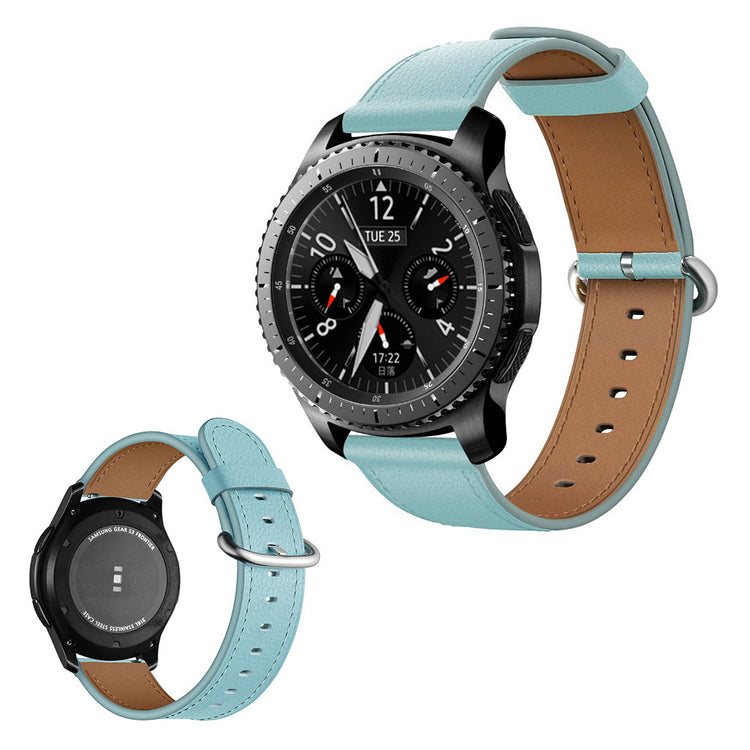 Samsung Gear S3 / Samsung Gear S3 Frontier Ægte læder Rem - Blå#serie_3