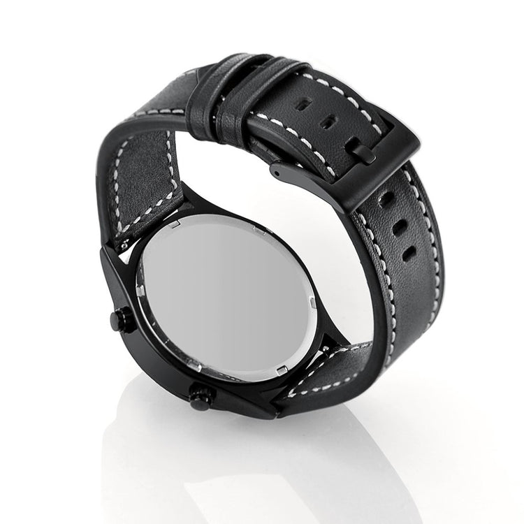 Samsung Gear S3 / Samsung Gear S3 Frontier Ægte læder Rem - Sort#serie_1