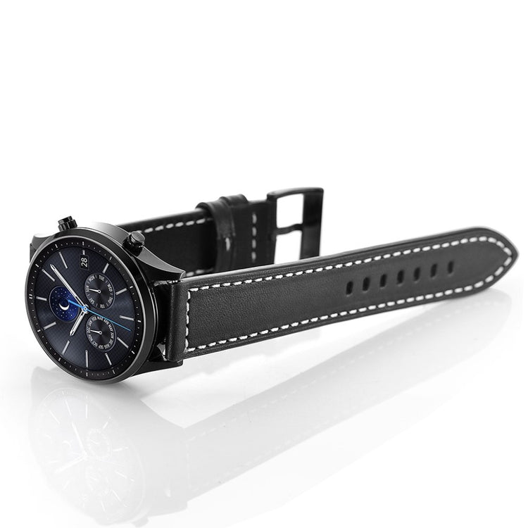 Samsung Gear S3 / Samsung Gear S3 Frontier Ægte læder Rem - Sort#serie_1