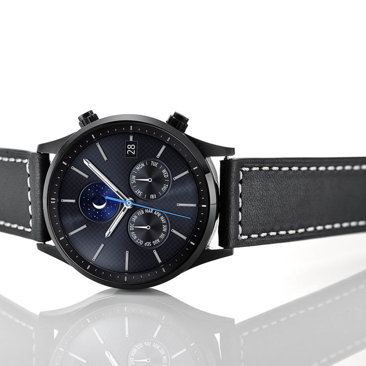 Samsung Gear S3 / Samsung Gear S3 Frontier Ægte læder Rem - Sort#serie_1