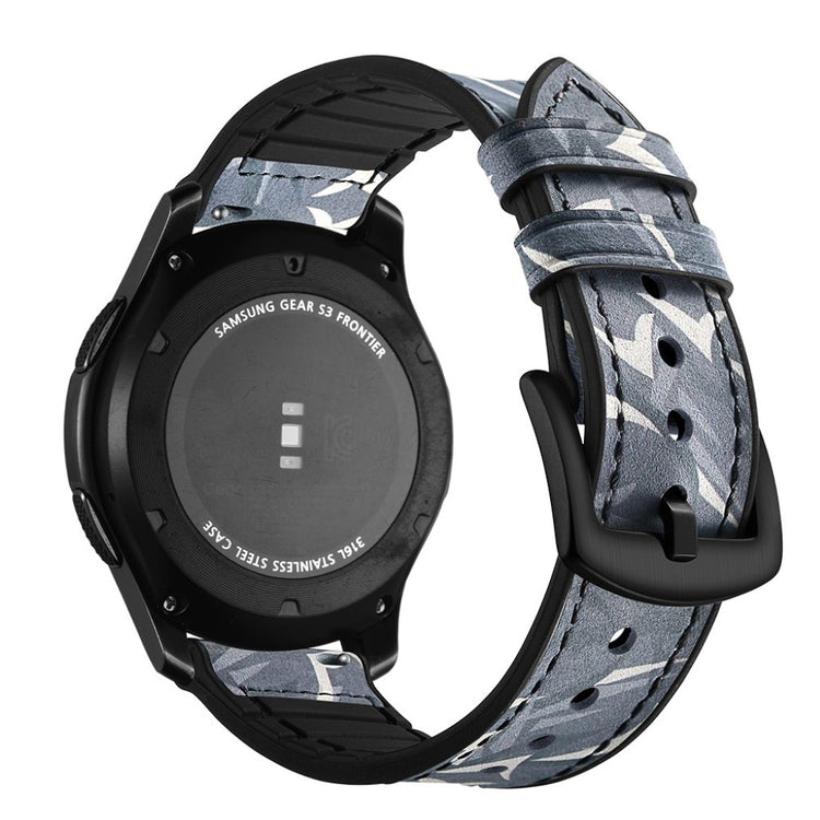 Samsung Gear S3 / Samsung Gear S3 Frontier Ægte læder Rem - Sort#serie_1