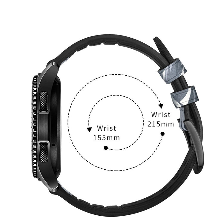 Samsung Gear S3 / Samsung Gear S3 Frontier Ægte læder Rem - Sort#serie_1