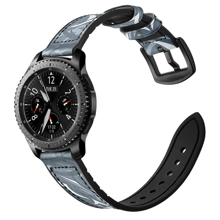 Samsung Gear S3 / Samsung Gear S3 Frontier Ægte læder Rem - Sort#serie_1