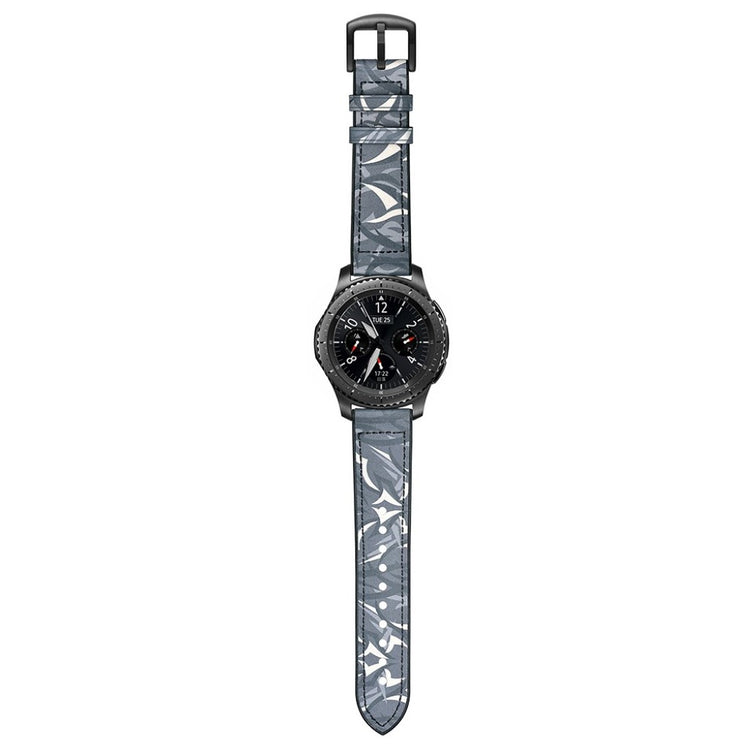 Samsung Gear S3 / Samsung Gear S3 Frontier Ægte læder Rem - Sort#serie_1