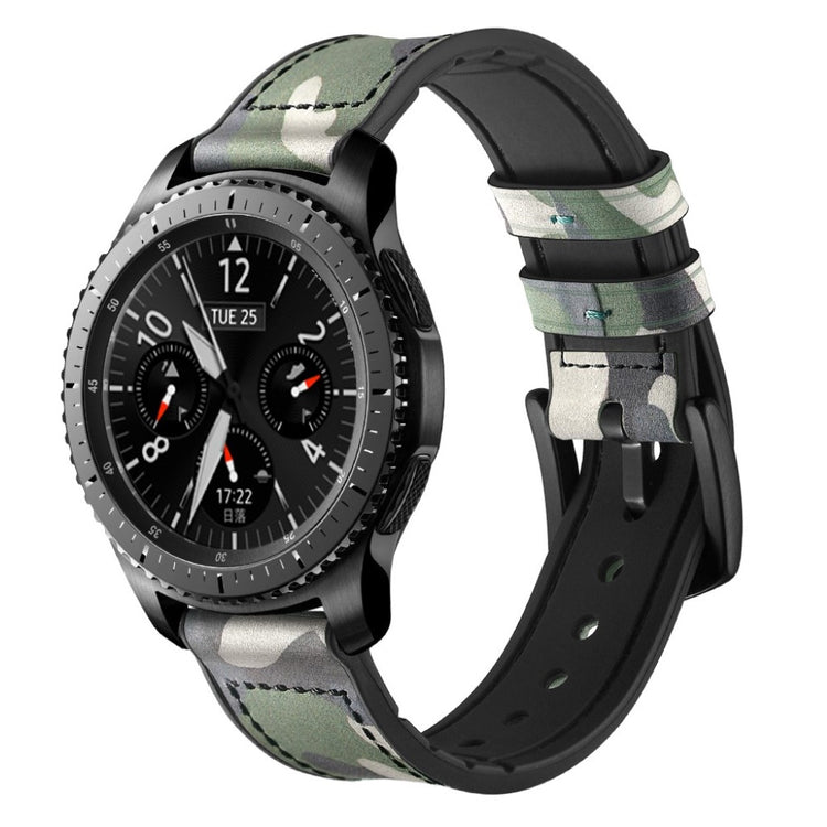 Samsung Gear S3 / Samsung Gear S3 Frontier Ægte læder Rem - Grøn#serie_3
