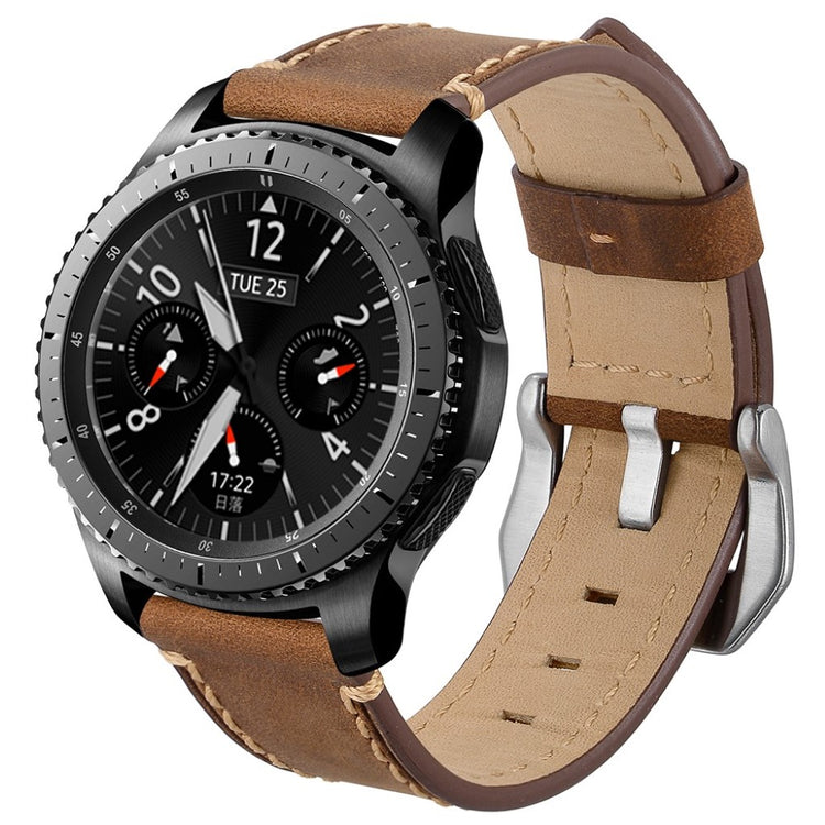 Samsung Gear S3 / Samsung Gear S3 Frontier Ægte læder Rem - Brun#serie_2